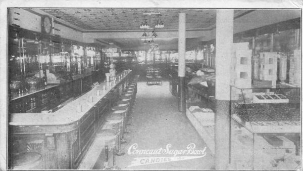 Conneaut Ohio Conneaut Sugar Bowl Candy Store Interior Vintage Postcard AA96571