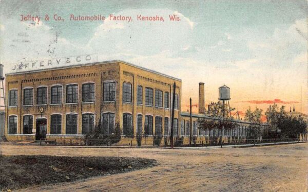 Kenosha Wisconsin Jeffery and Co Automobile Factory Vintage Postcard AA96579