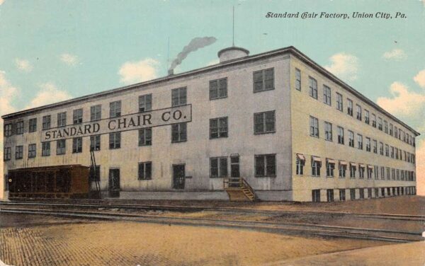 Union City Pennsylvania Standard Chair Factory Vintage Postcard AA96591