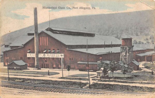 Port Allegany Pennsylvania Mississippi Glass Co Vintage Postcard AA96593