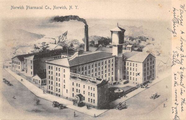 Norwich New York Norwich Pharmacal Co Factory Vintage Postcard AA96600