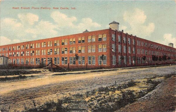 New Castle Indiana Kselt French Piano Factory Vintage Postcard AA96605