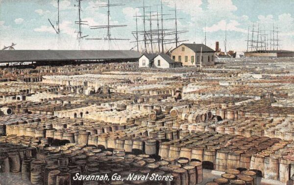 Savannah Georgia Naval Stores Vintage Postcard AA96615