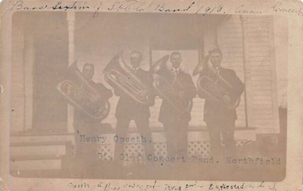 Northfield Minnesota St Olaf Concert Band Real Photo Vintage Postcard AA92849