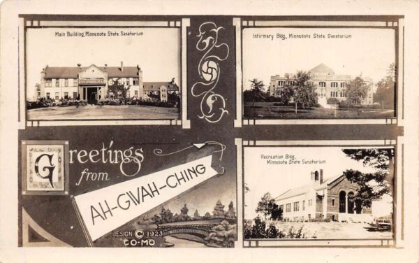 Ah-Gwah-Ching Minnesota State Sanatorium Multiview Real Photo PC AA92850