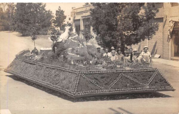 Norco California ? Louisiana? Parade Float Shoe Store Barbershop RPPC AA92852