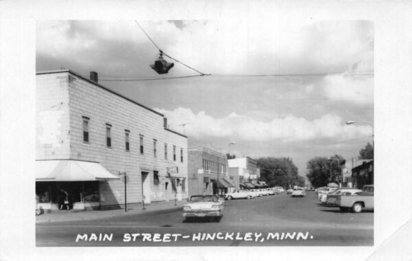 Hinckley Minnesota Main Street Real Photo Vintage Postcard AA92857