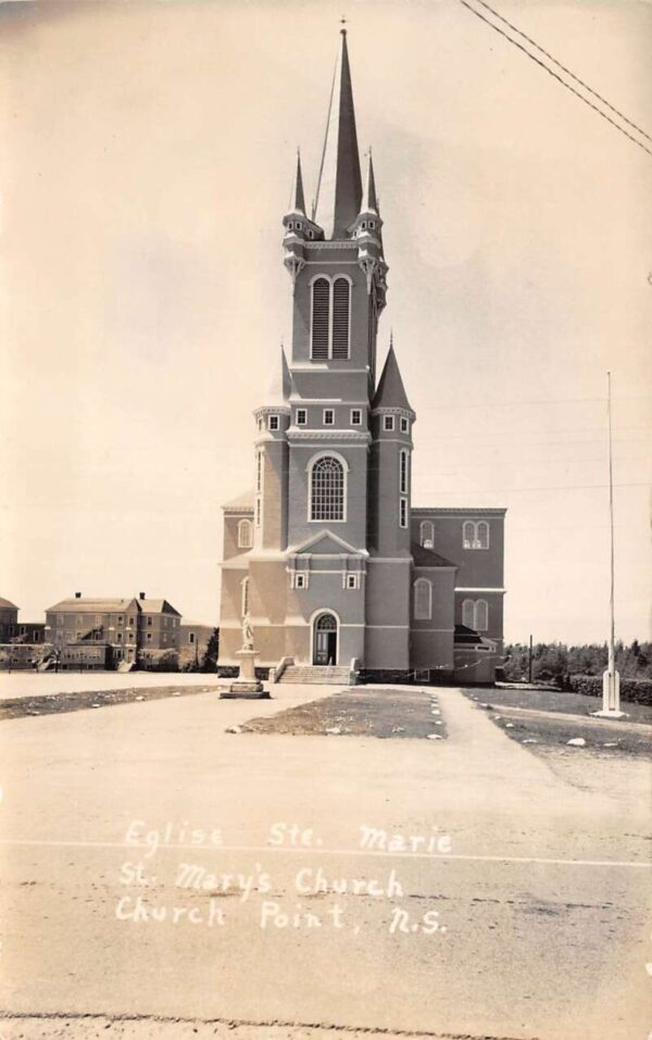 Church Point Nova Scotia Canada St Marys Church Real Photo Postcard AA92860