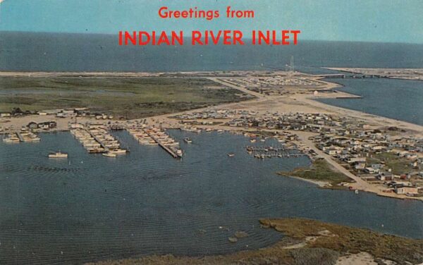 Indian River Inlet Delaware Aerial View Real Photo Vintage Postcard AA92861