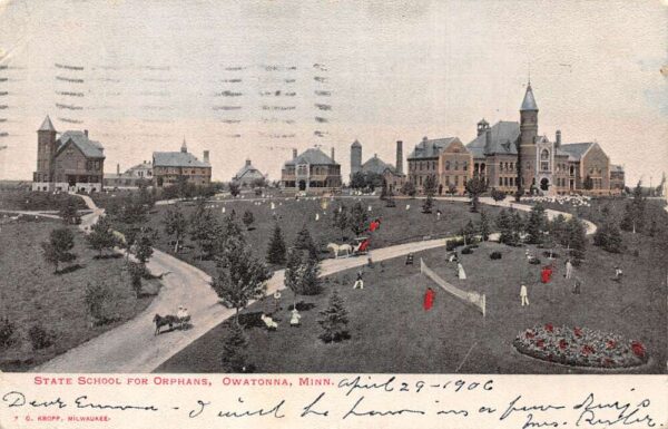 Owatonna Minnesota State School for Orphans Birds Eye View Postcard AA92889