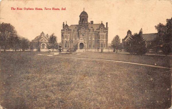 Terre Haute Indiana The Rose Orphans Home Vintage Postcard AA92930