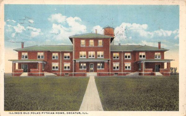 Decatur Illinois Old Folks Pythian Home Vintage Postcard AA92937