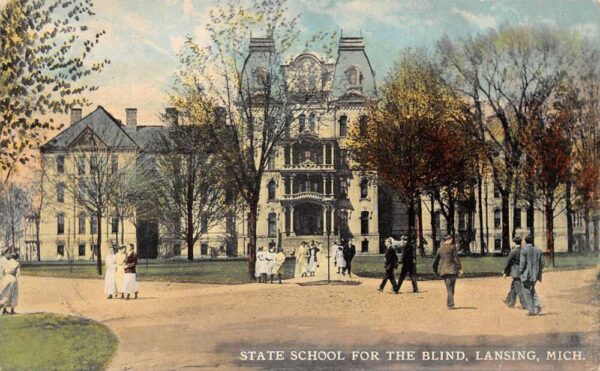 Lansing Michigan State School for the Blind Vintage Postcard AA92943