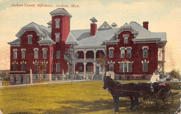 Jackson Michigan County Infirmary Vintage Postcard AA92945