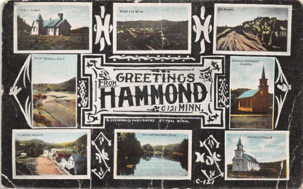 Hammond Minnesota Multiview Greetings Vintage Postcard AA92967