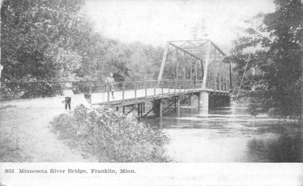 Franklin Minnesota River Bridge Scenic View Vintage Postcard AA92970