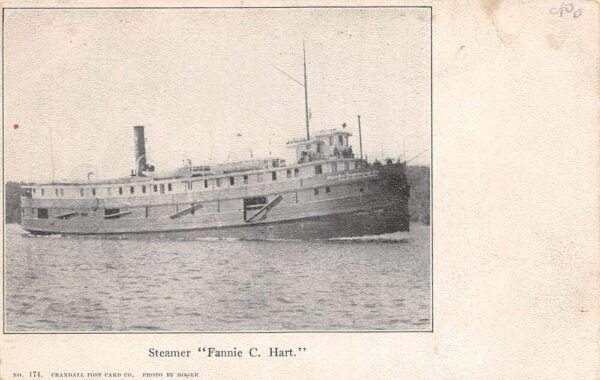 Steamer Fannie C Hart Ship Vintage Postcard AA93028