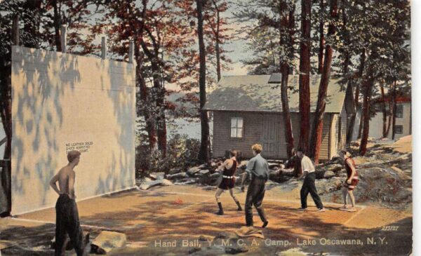 Lake Oscawana New York YMCA Camp Hand Ball Game Vintage Postcard AA93032