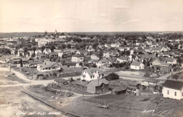 Ely Minnesota Birds Eye View Real Photo Vintage Postcard AA93151