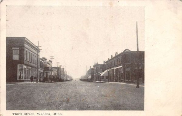 Wadena Minnesota Third Street Vintage Postcard AA93221