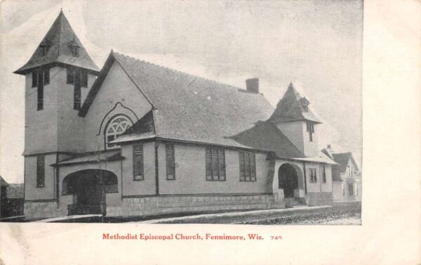 Fennimore Wisconsin Methodist Episcopal Church Vintage Postcard AA93252