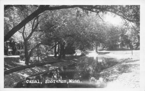 Shoreham Minnesota Canal Scenic View Real Photo Postcard AA93259