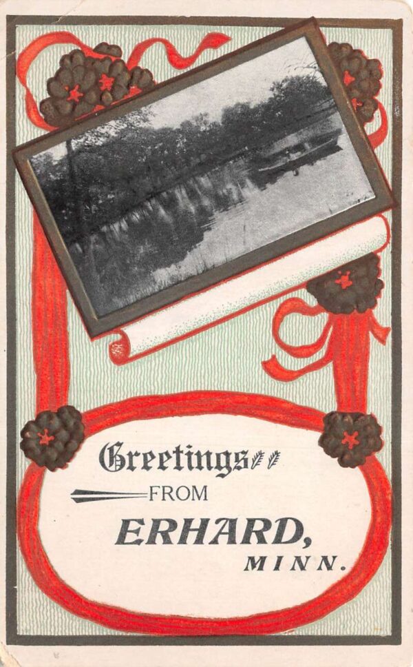 Erhard Minnesota Greetings Lake Scenic View Vintage Postcard AA93266