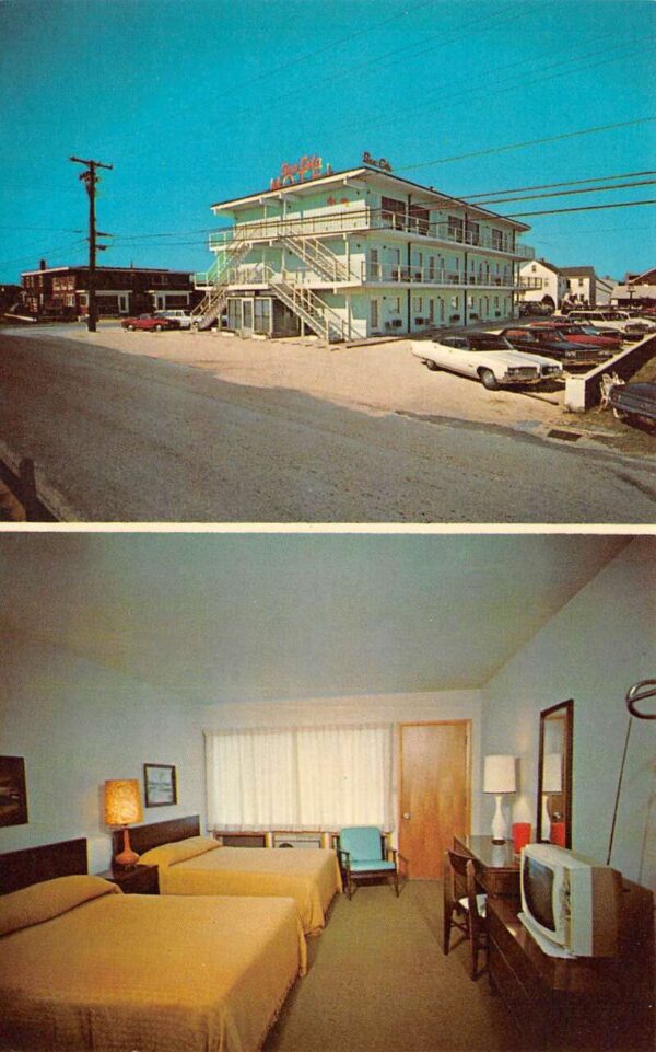 Rehoboth Beach Delaware Sea Esta Motel Exterior and Interior Postcard AA94007