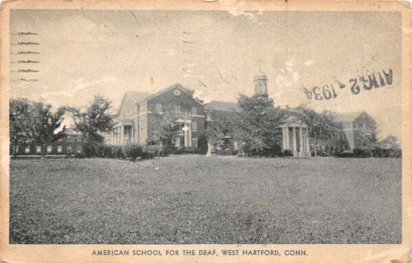 West Hartford Connecticut American School for the Deaf Vintage Postcard AA94010