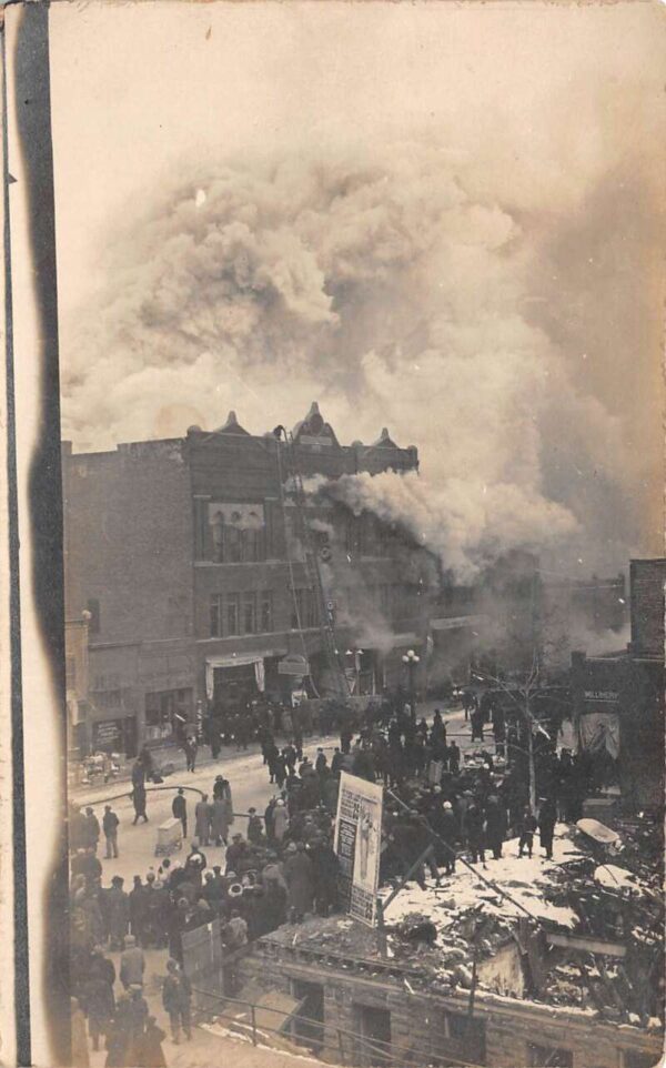 Mitchell South Dakota Gale Theatre 1914 Fire Disaster Real Photo PC AA94011