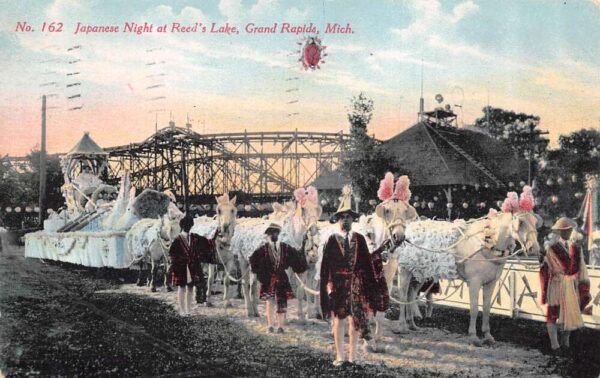 Grand Rapids Michigan Japanese Night at Reed's Lake Parade Postcard AA94017