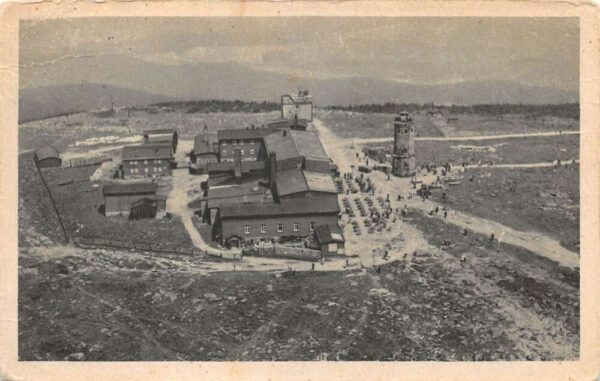 Germany Harz Mountains Brocken Hotel Birds Eye View Vintage Postcard AA94026