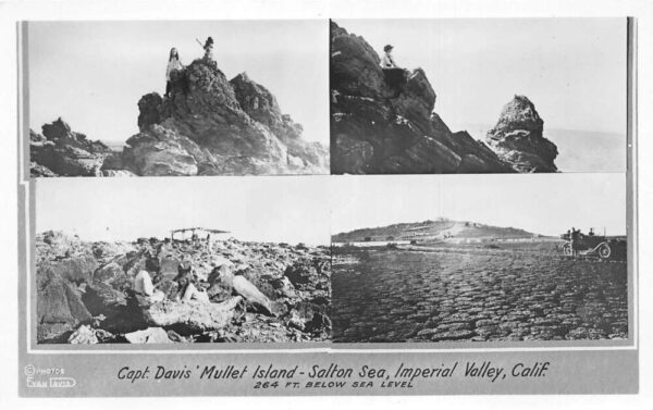 Imperial Valley California Captain Davis Mullet Island Real Photo PC AA94047