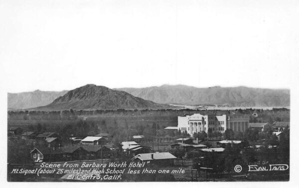 El Centro California Barbara Worth Hotel Real Photo Vintage Postcard AA94048