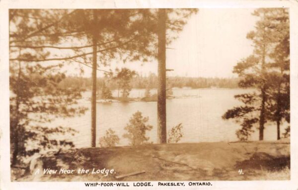 Pakesley Ontario Canada Whip Poor Hill Lodge Real Photo Vintage Postcard AA94049