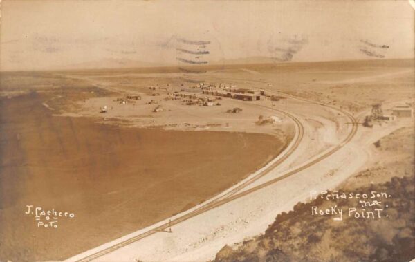 Puerto Penasco Mexico Rocky Point Beach Scene Real Photo Postcard AA94062