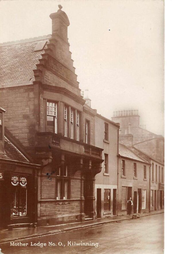 Kilwinning Scotland Masonic Mother Lodge Real Photo Vintage Postcard AA94081