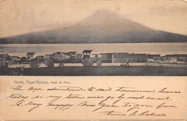 Horta Fayal Faial Island Portugal Scenic View towards Mountain Postcard AA94086