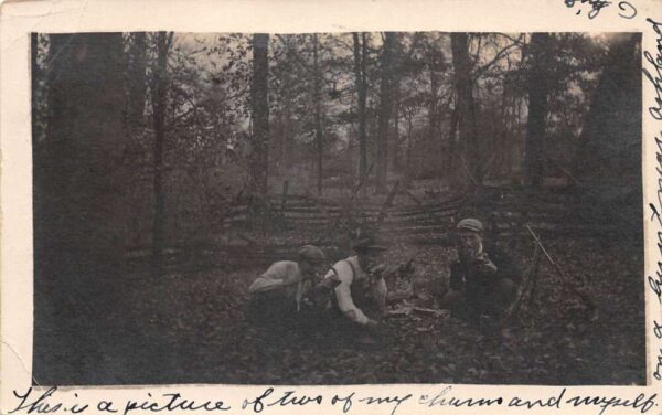 Ashland Ohio Men on Hunting Trip Real Photo Vintage Postcard AA94090