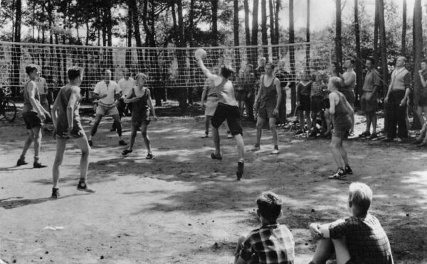 Leusden Netherlands CJV Jonhenskamp Volleyball Game Sports Real Photo PC AA94092