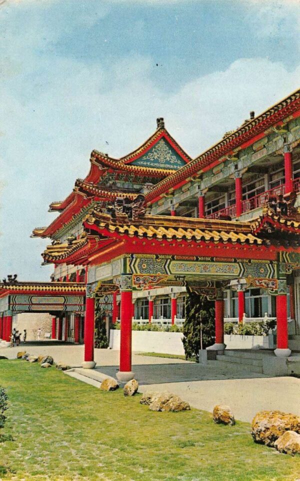 Taipei Taiwan Chin Lin Pavilion Grand Hotel Front View Vintage Postcard AA94207