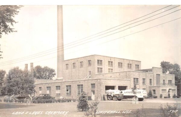 Whitehall Wisconsin Land O'Lakes Cremery Real Photo Vintage Postcard AA94225