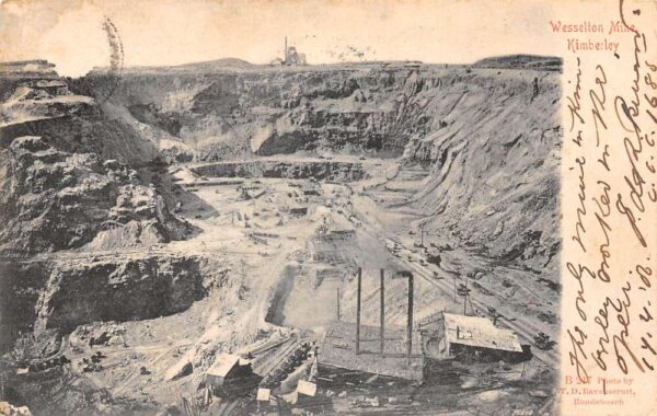 Kimberley South Africa Wesselton Mine Birds Eye View Vintage Postcard AA94239