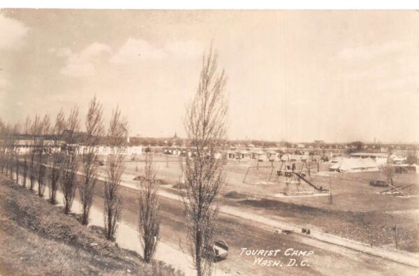 Washington DC Tourist Camp Birds Eye View Real Photo Vintage Postcard AA94246