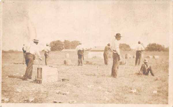 Target Practice Shooting Range Hunting Real Photo Vintage Postcard AA94247