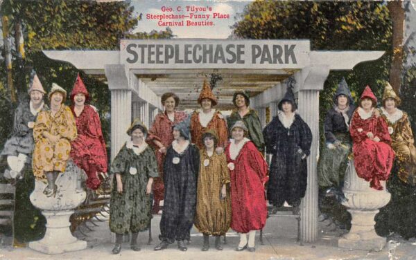 Coney Island New York Steeplechase Park Carnival Beauties Postcard AA94257