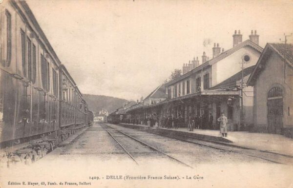 Delle France Train Station Vintage Postcard AA94285