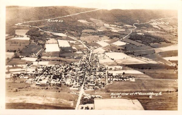 Connettsburg Pennsylvania Aerial View Real Photo Vintage Postcard AA94311