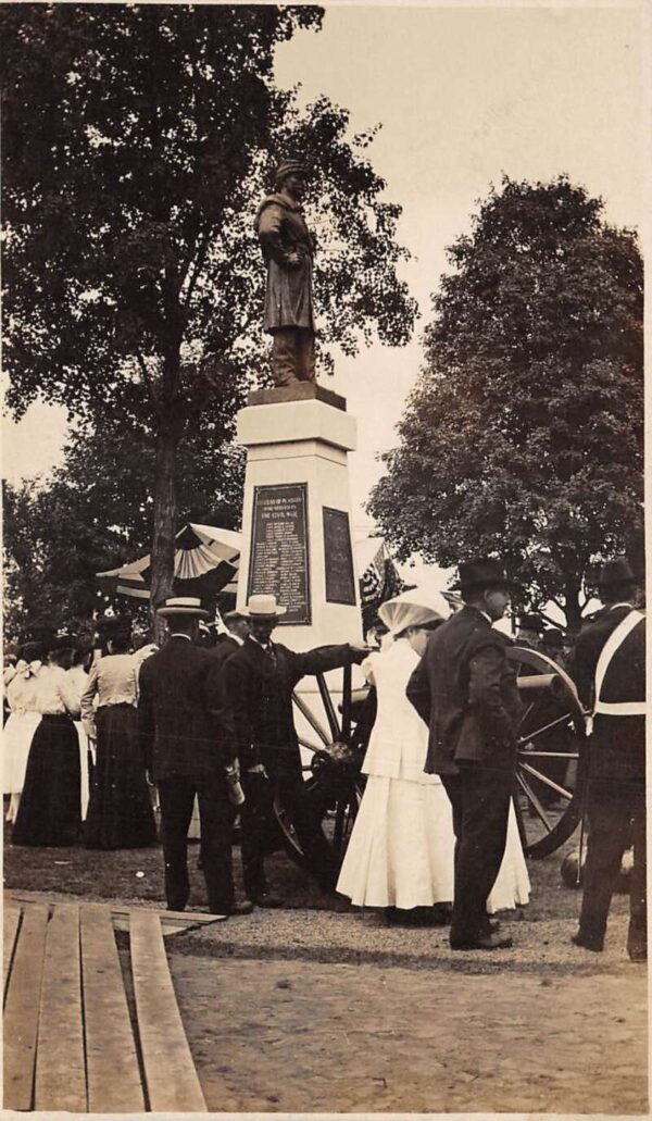 Plaistow New Hampshire Civil War Soldiers Monument Real Photo Postcard AA94313