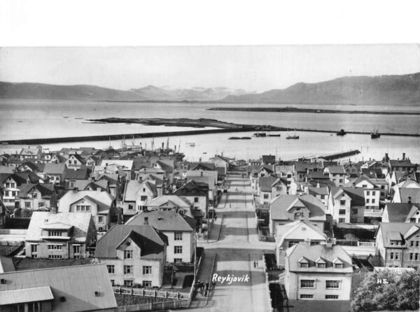 Reykjavik Iceland Birds Eye View Real Photo Vintage Postcard AA94317